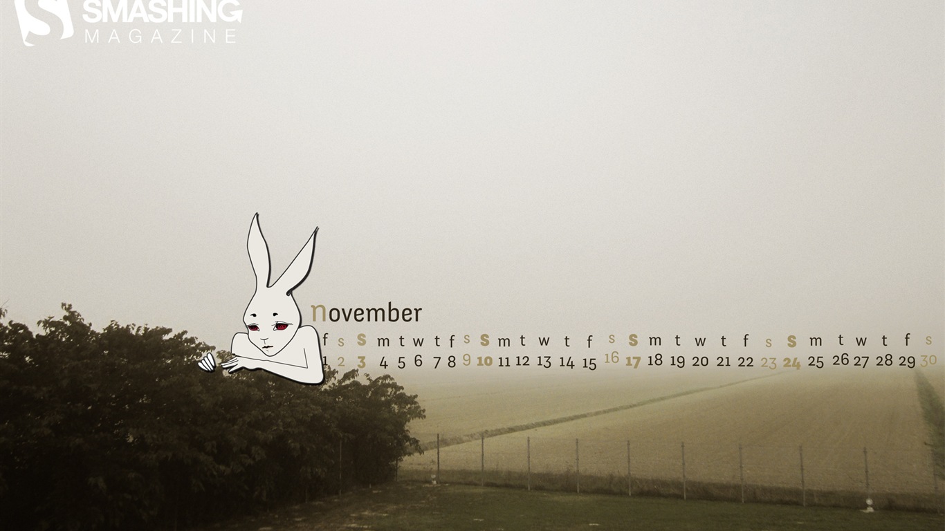 Novembre 2013 Calendar Wallpaper (2) #19 - 1366x768
