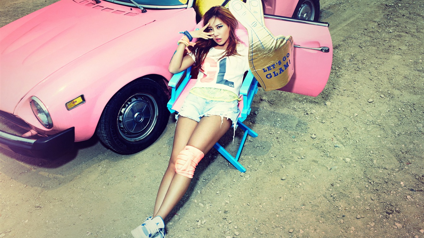 Glam korejské hudební dívky tapety #8 - 1366x768