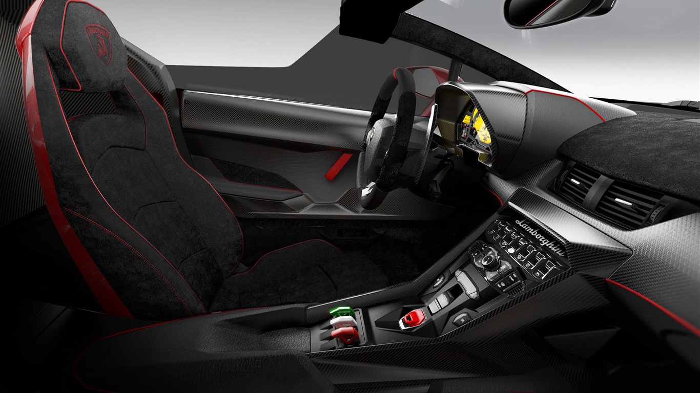 2014 Lamborghini Veneno Roadster rouge supercar écran HD #7 - 1366x768