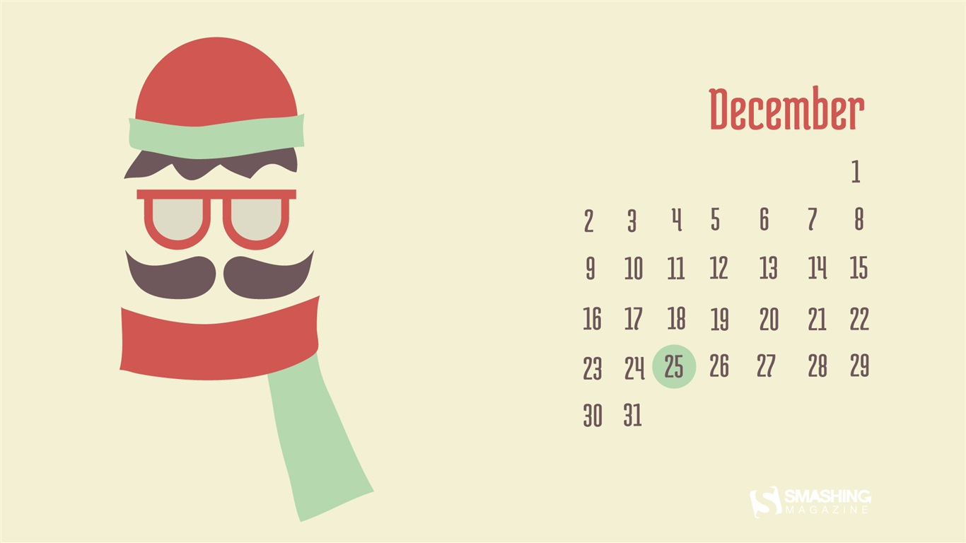 Dezember 2013 Kalender Wallpaper (1) #13 - 1366x768