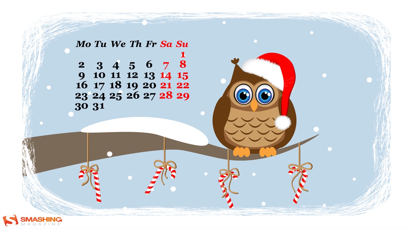 Dezember 2013 Kalender Wallpaper (1) #14 - 1366x768