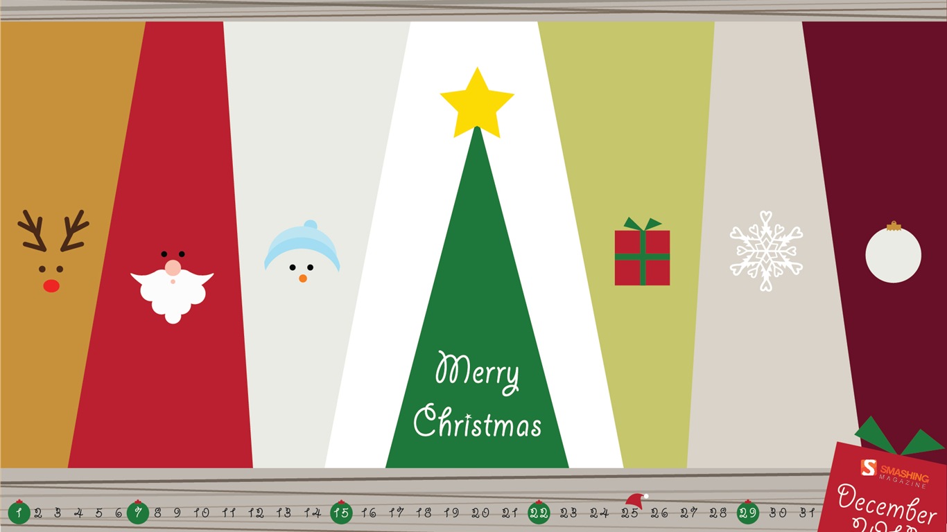 December 2013 Calendar wallpaper (2) #5 - 1366x768