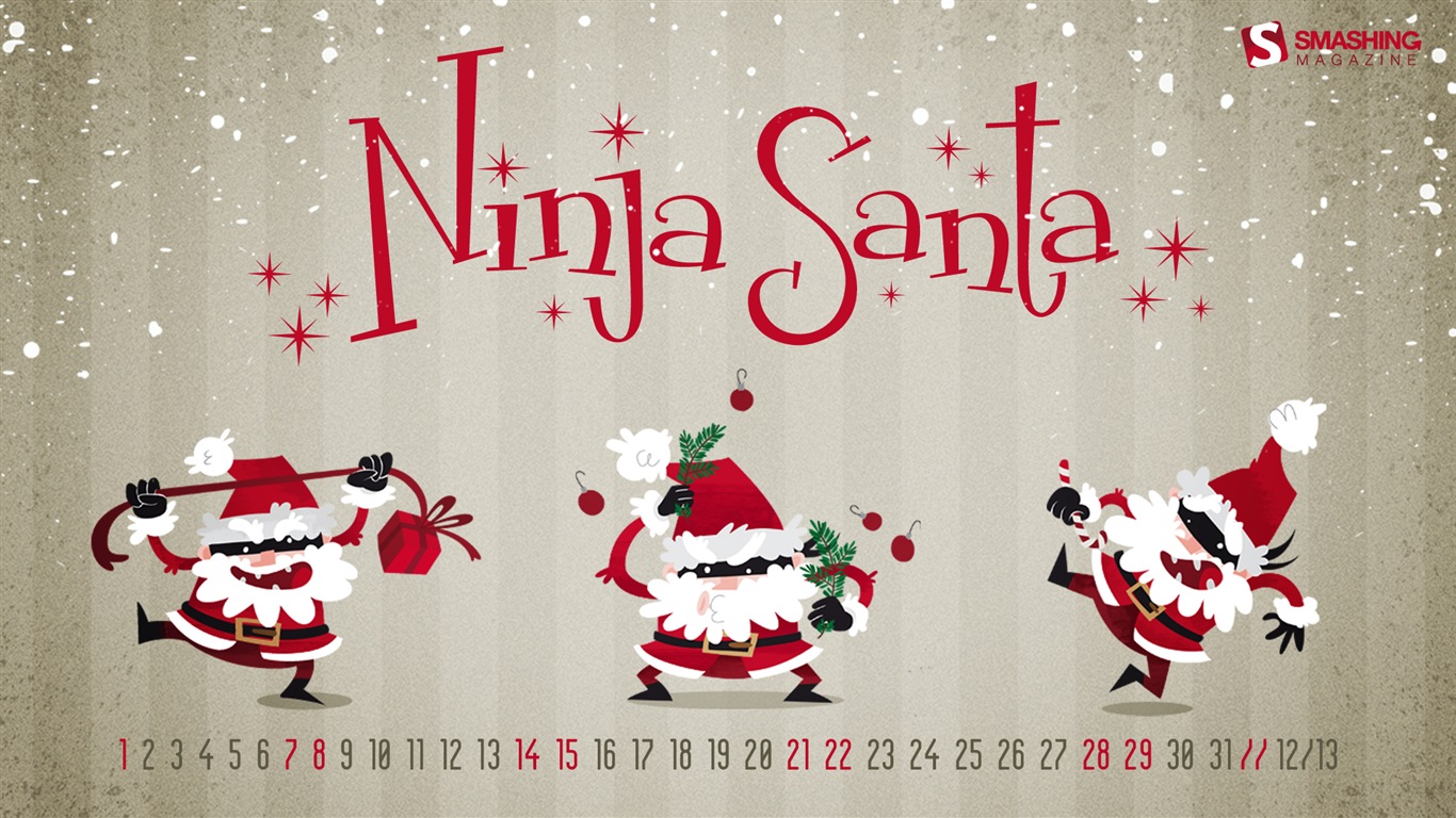 December 2013 Calendar wallpaper (2) #7 - 1366x768