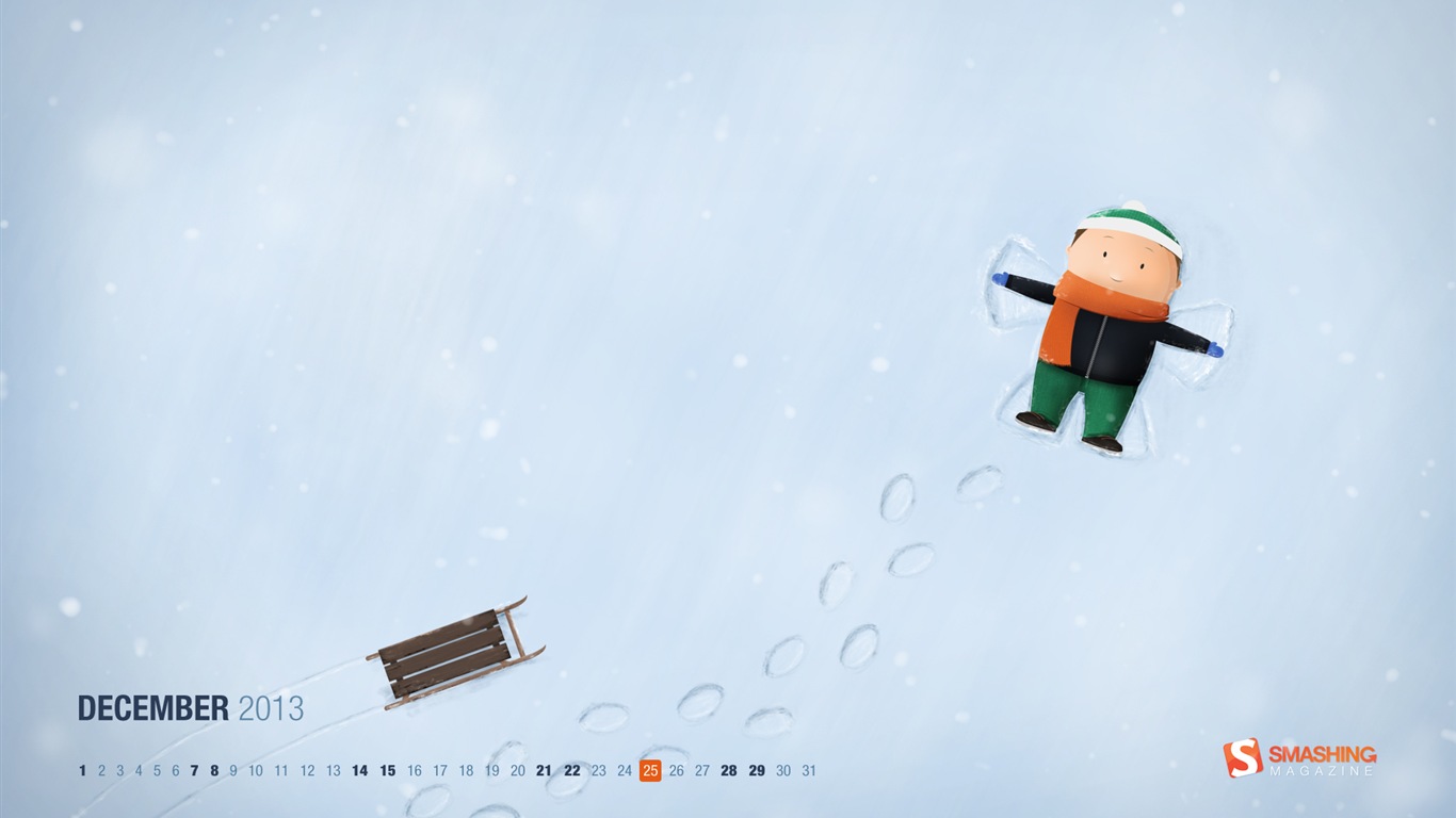 December 2013 Calendar wallpaper (2) #12 - 1366x768