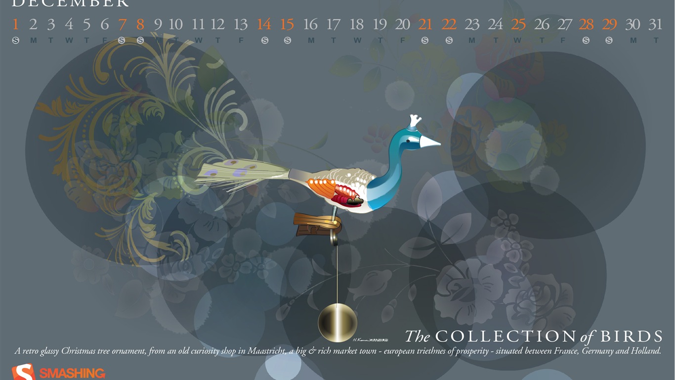 December 2013 Calendar wallpaper (2) #16 - 1366x768