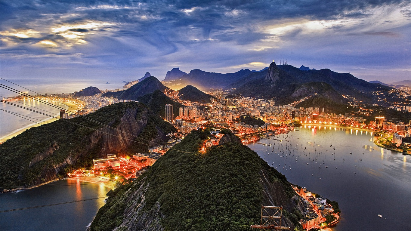 Windows 8 主題壁紙：海灘的日出日落美景 #6 - 1366x768