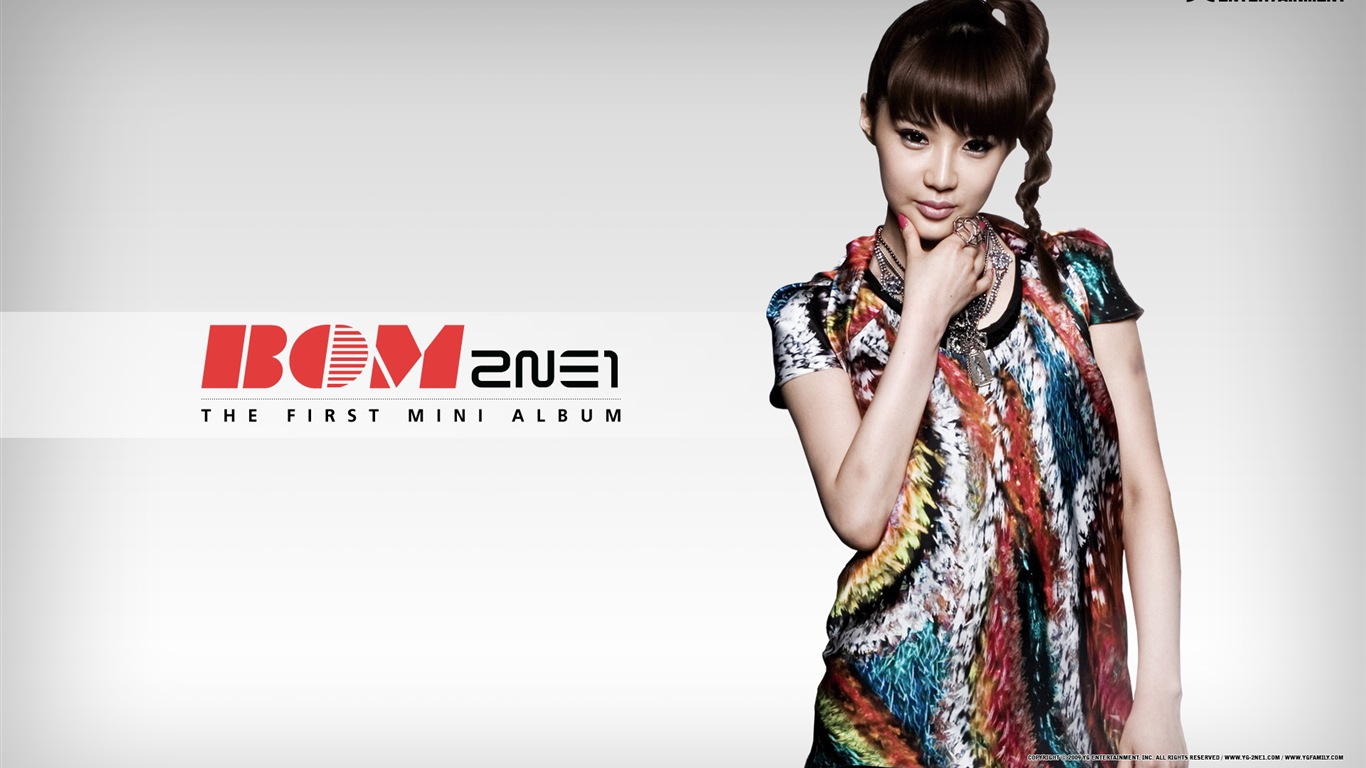 Korean music girls skupina 2NE1 HD tapety na plochu #2 - 1366x768