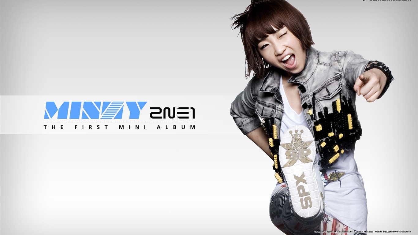 Korean music girls skupina 2NE1 HD tapety na plochu #5 - 1366x768