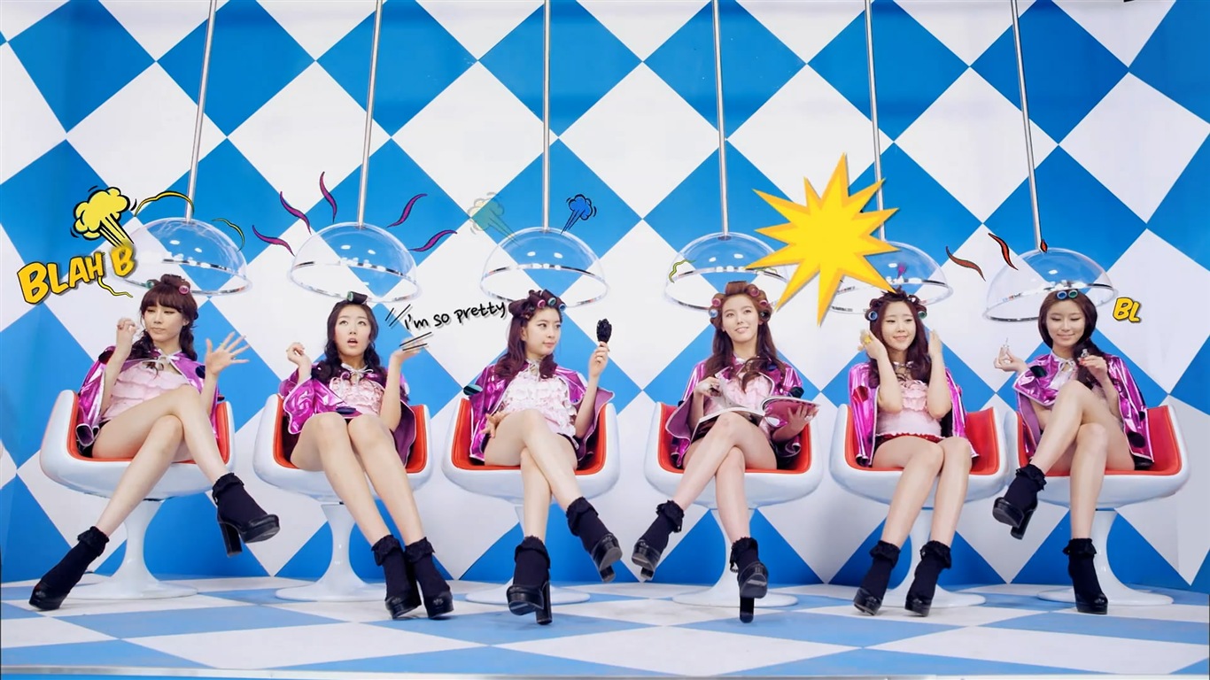 DalShabet Korean music beautiful girls HD wallpapers #3 - 1366x768