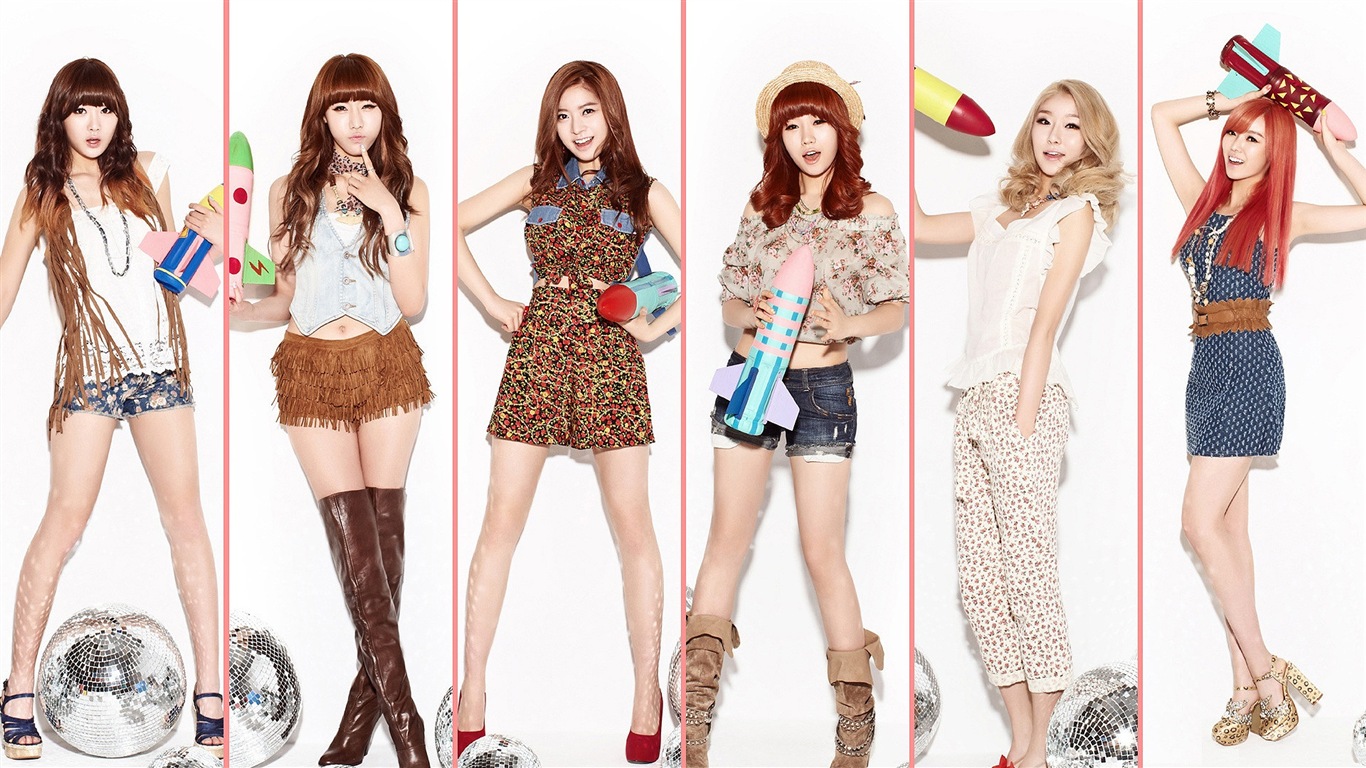 DalShabet Korean music krásné dívky HD Tapety na plochu #5 - 1366x768