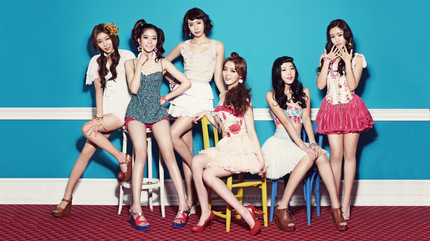 DalShabet Korean music beautiful girls HD wallpapers #6 - 1366x768