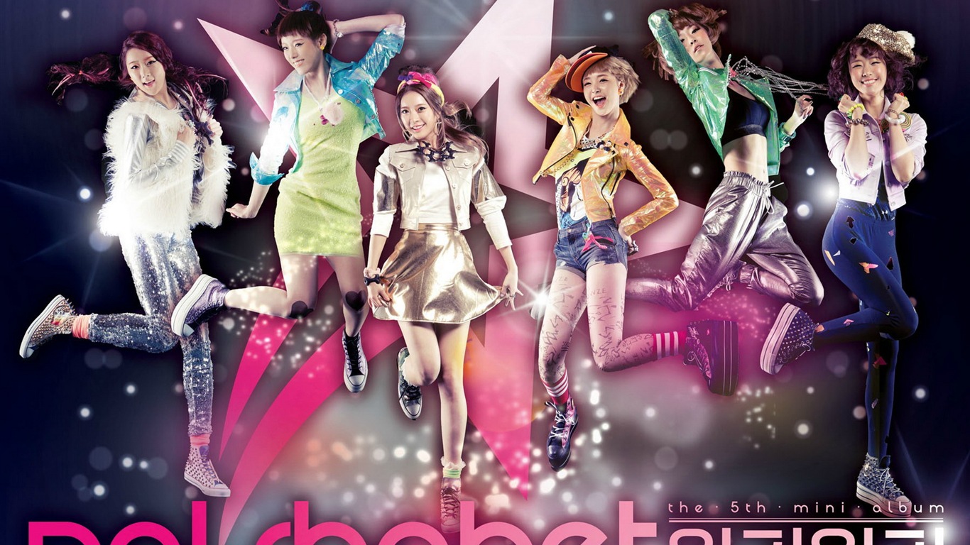 DalShabet Korean music beautiful girls HD wallpapers #14 - 1366x768