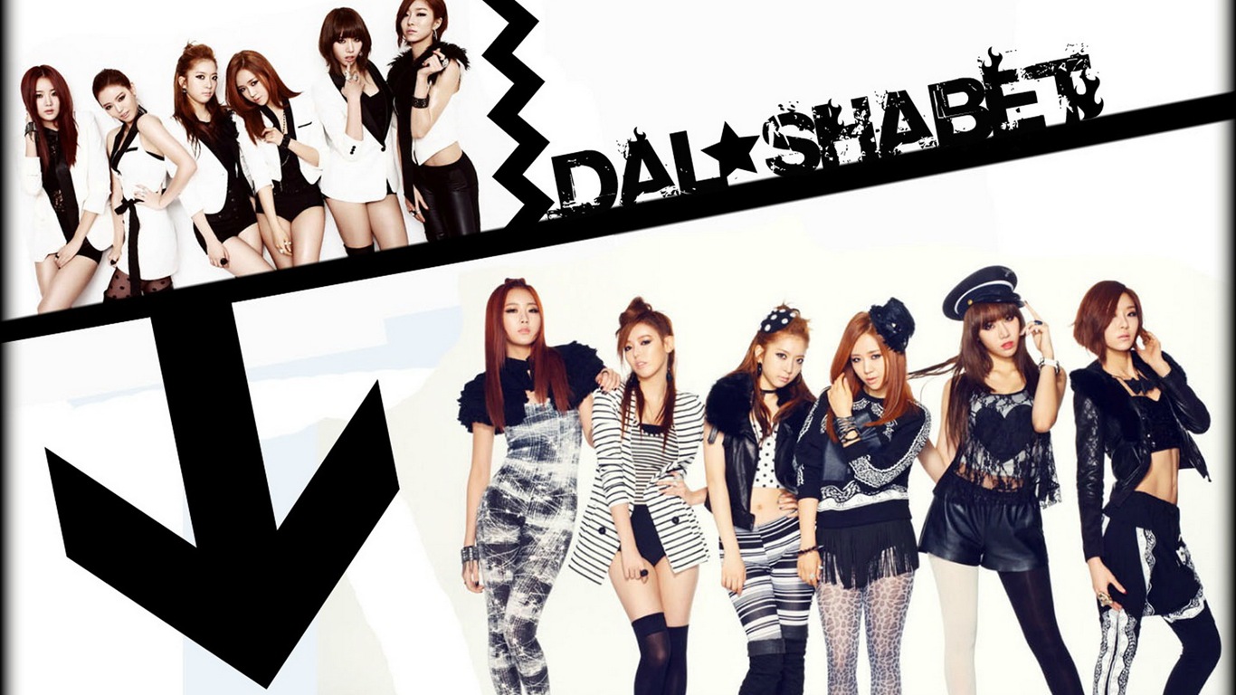 DalShabet Korean music beautiful girls HD wallpapers #16 - 1366x768