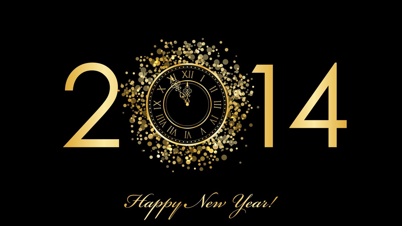 2014 New Year téma HD Tapety na plochu (1) #1 - 1366x768