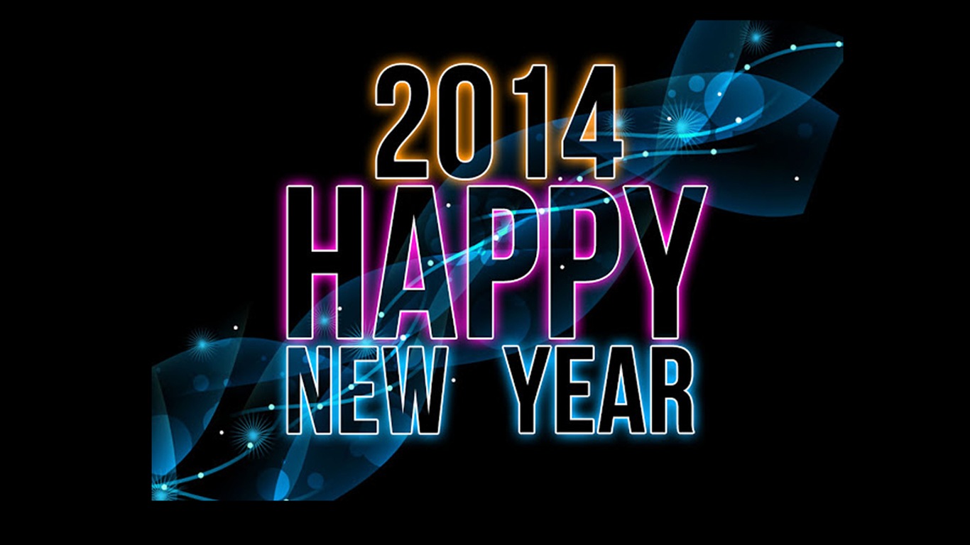 2014 New Year Theme HD Fonds d'écran (1) #11 - 1366x768