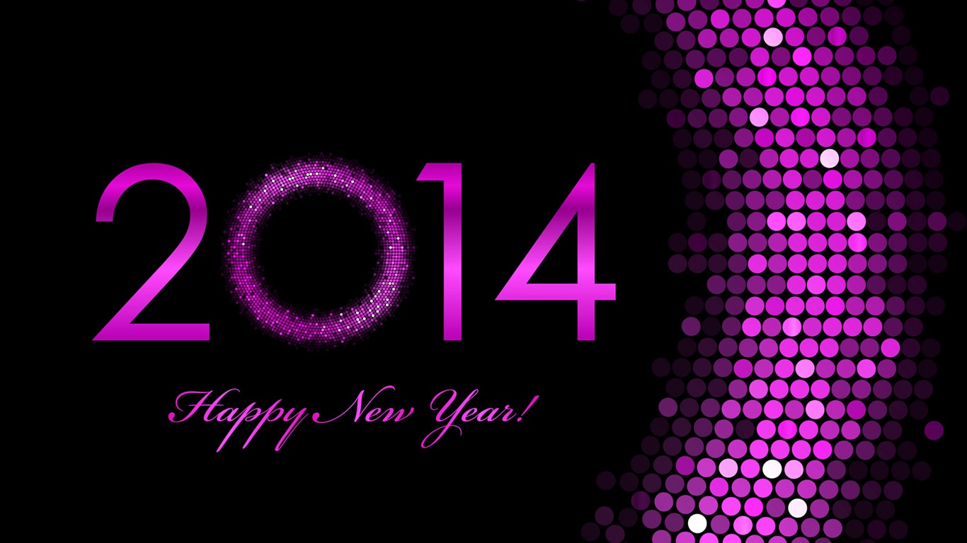 2014 New Year téma HD Tapety na plochu (2) #1 - 1366x768