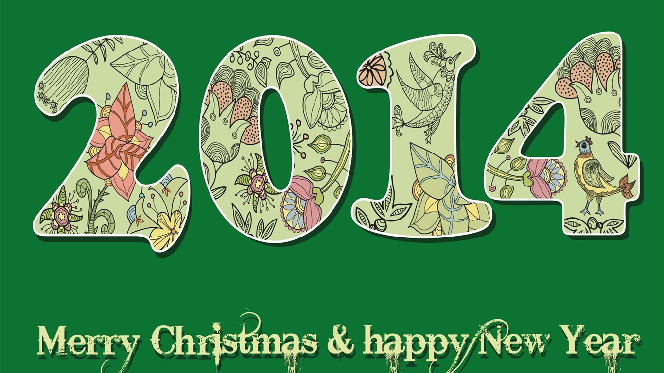 2014 New Year Theme HD Wallpapers (2) #7 - 1366x768