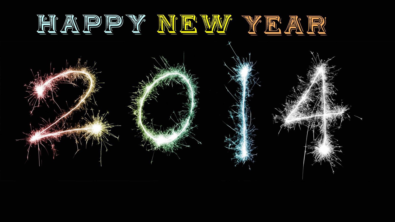 2014 New Year téma HD Tapety na plochu (2) #12 - 1366x768
