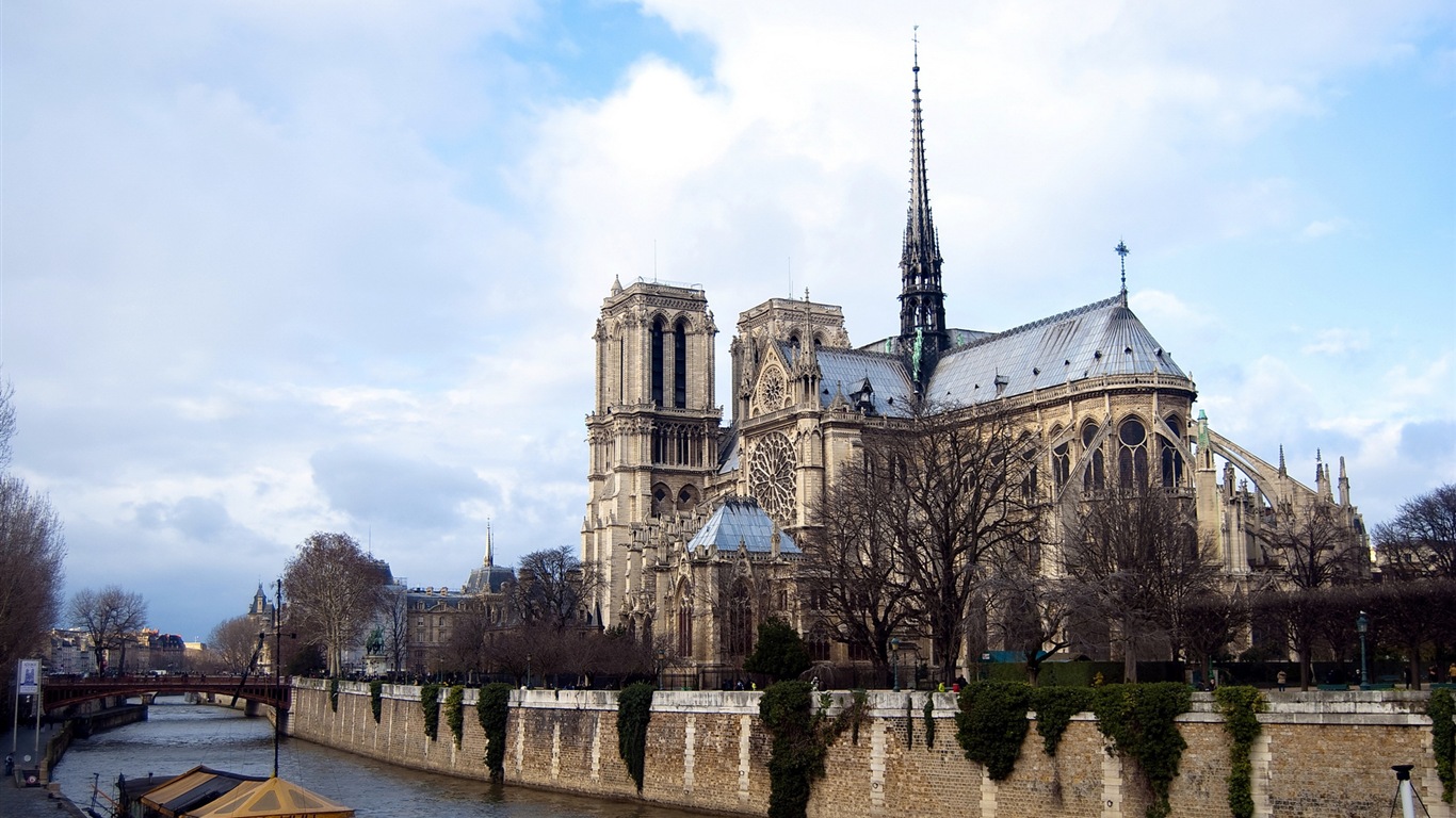 巴黎圣母院 高清風景壁紙 #9 - 1366x768
