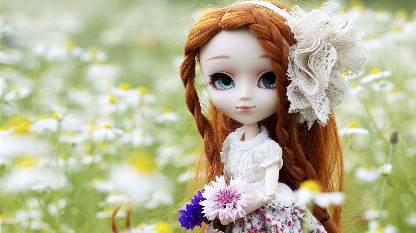 Beautiful Super Dollfie toy girls HD wallpapers #4 - 1366x768