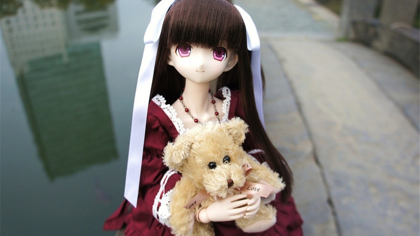 Hermosos fondos de pantalla de Super Dollfie niñas juguetes HD #10 - 1366x768