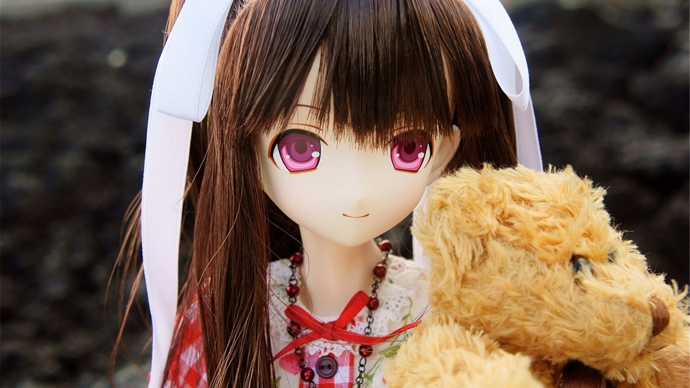 Hermosos fondos de pantalla de Super Dollfie niñas juguetes HD #15 - 1366x768