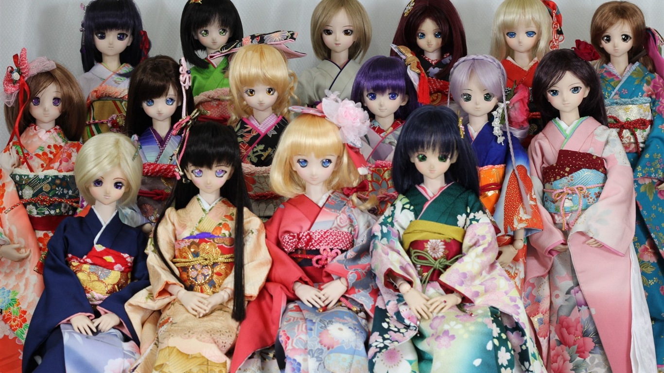 Beautiful Super Dollfie toy girls HD wallpapers #16 - 1366x768