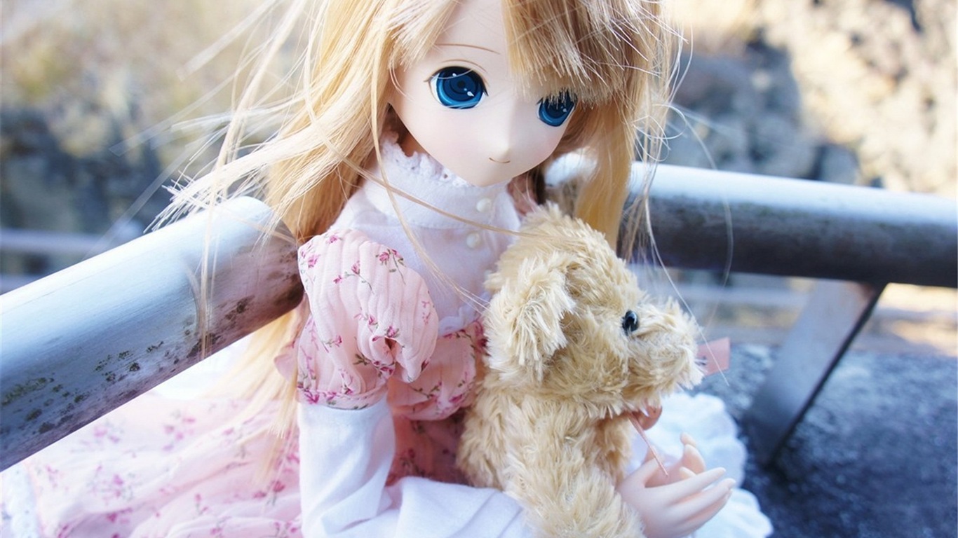 Hermosos fondos de pantalla de Super Dollfie niñas juguetes HD #18 - 1366x768