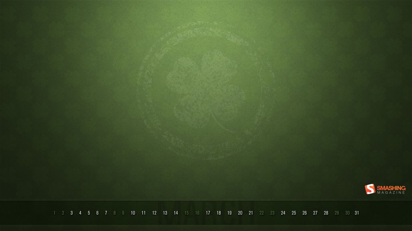 2014年3月 月曆壁紙(一) #11 - 1366x768