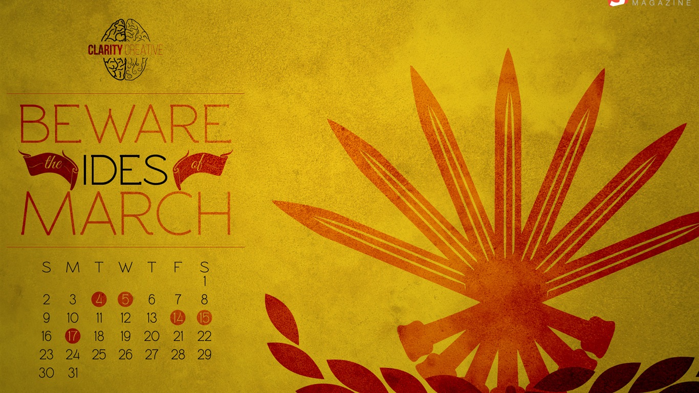 March 2014 calendar wallpaper (2) #3 - 1366x768