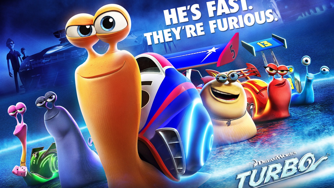 3D film Turbo HD tapety na plochu #6 - 1366x768