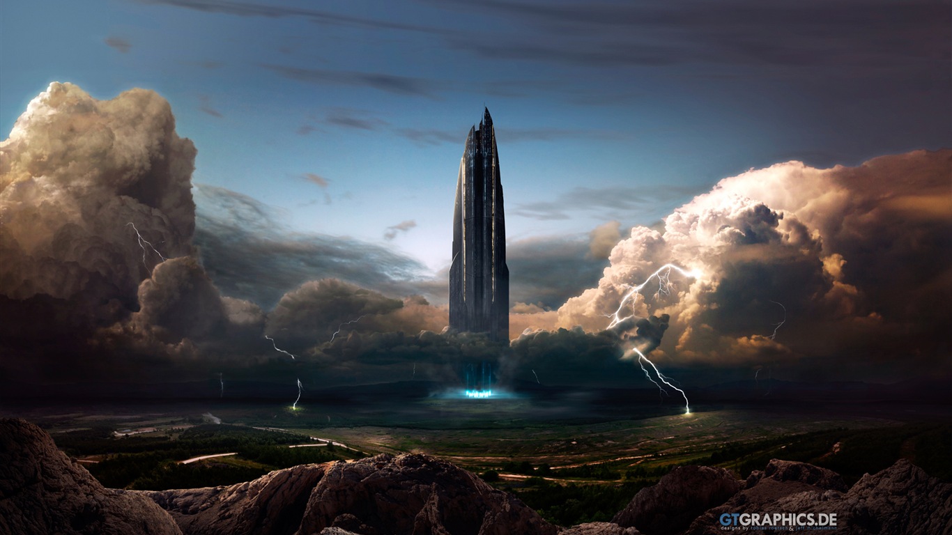 Windows 8 GTGraphics de science-fiction wallpapers thème HD #1 - 1366x768