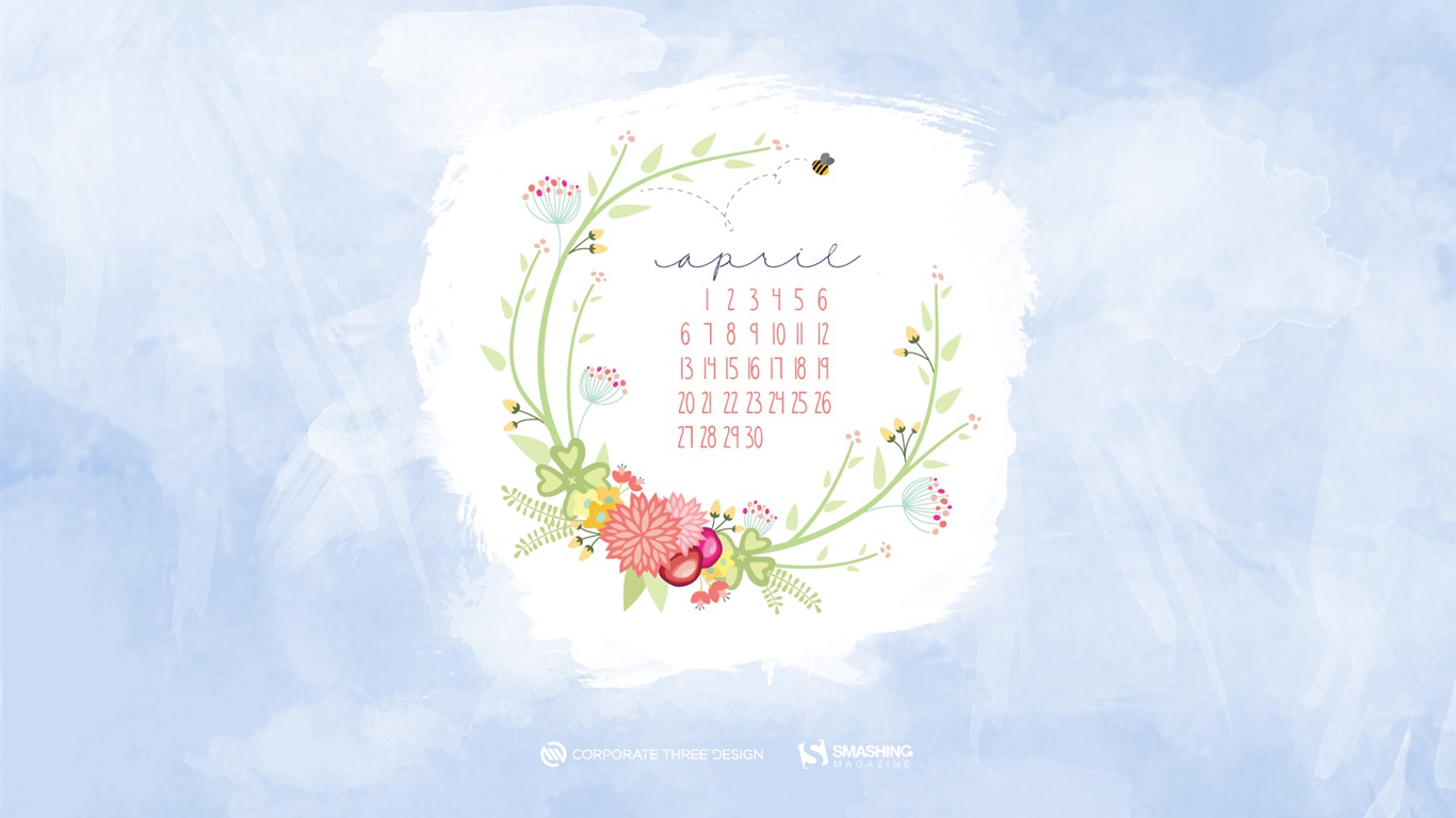 2014年4月 月曆壁紙(二) #9 - 1366x768