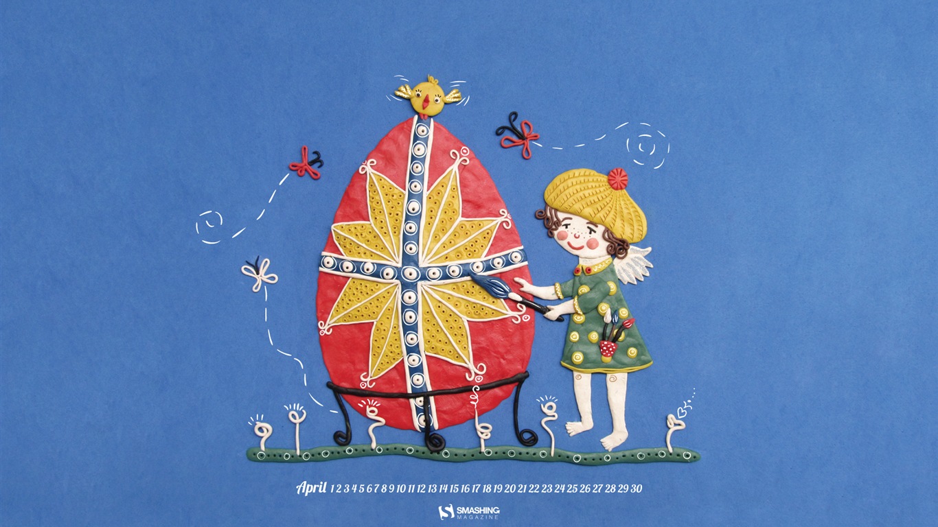 2014年4月 月曆壁紙(二) #19 - 1366x768