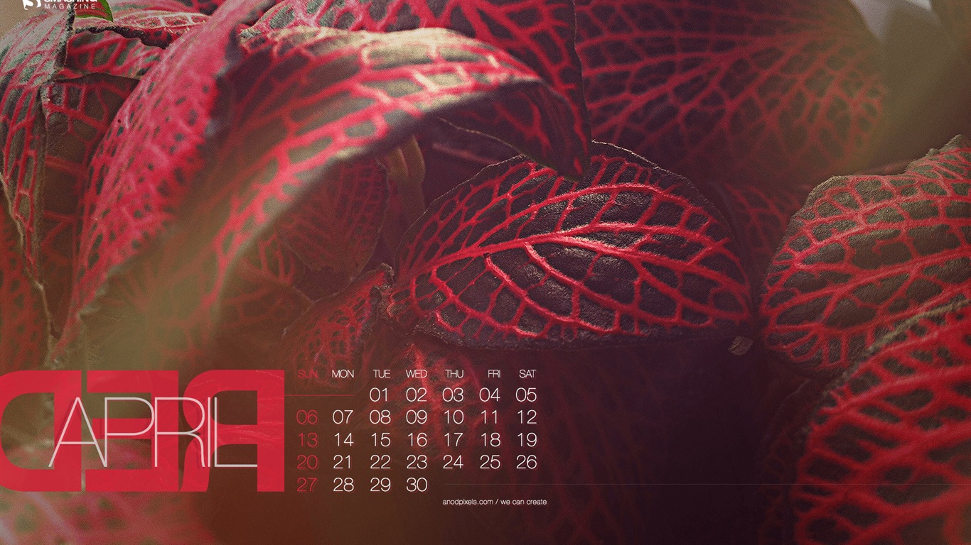 April 2014 calendar wallpaper (2) #20 - 1366x768