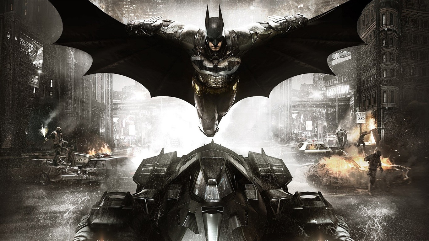 Batman: Arkham Knight 蝙蝠侠阿甘骑士 高清游戏壁纸1 - 1366x768