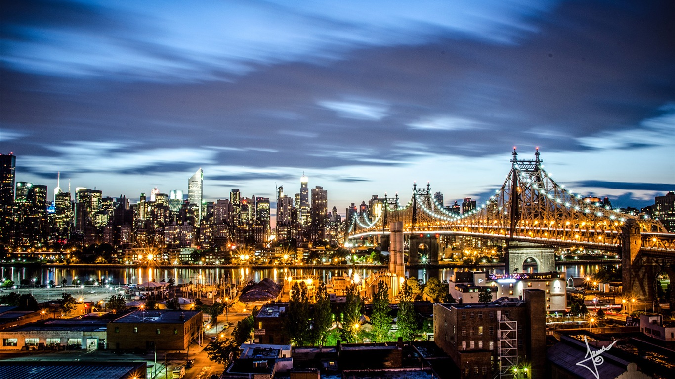 Paysages urbains de New York, Microsoft Windows 8 fonds d'écran HD #3 - 1366x768