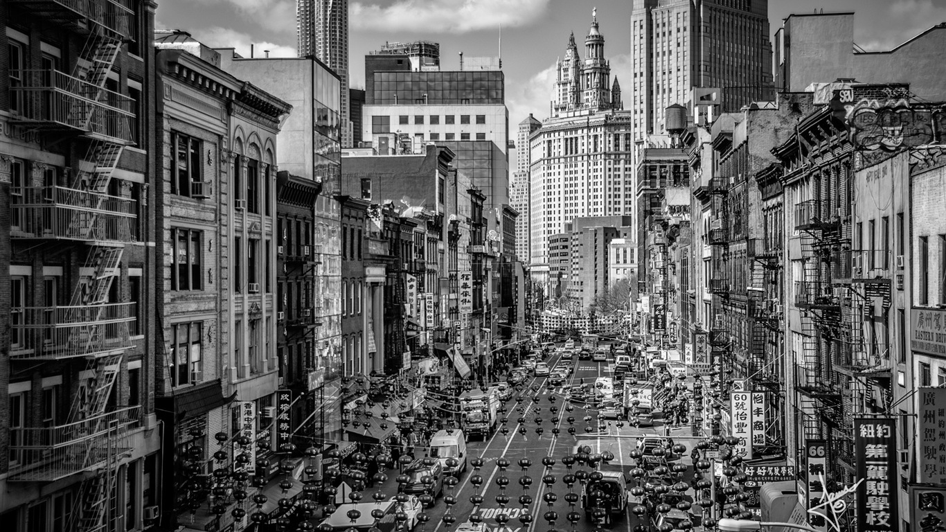 뉴욕의 도시 풍경, 마이크로 소프트 윈도우 8의 HD 배경 화면 #9 - 1366x768