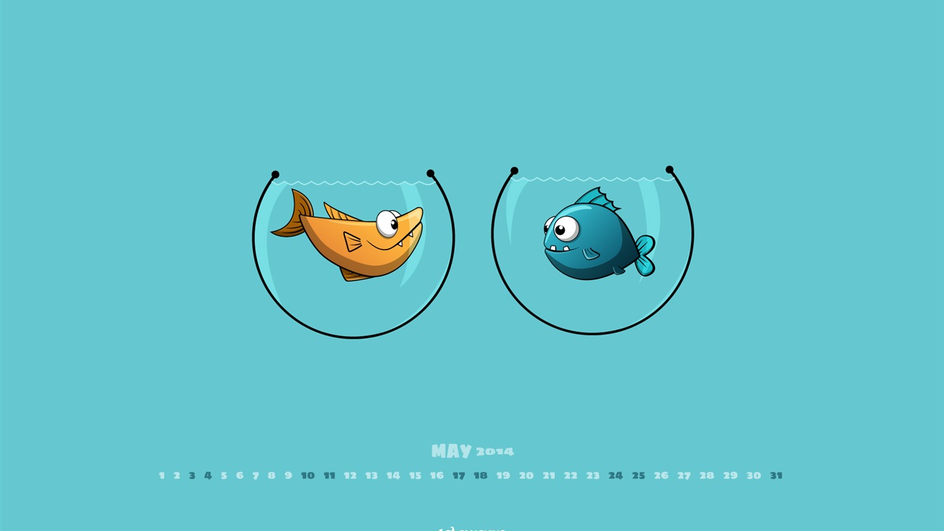2014年5月 月曆壁紙(二) #2 - 1366x768