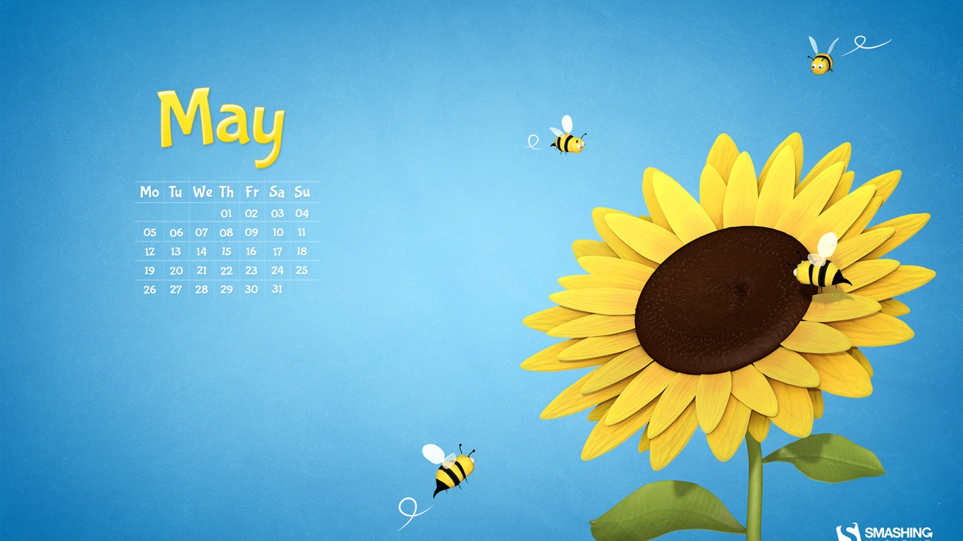 2014年5月 月曆壁紙(二) #17 - 1366x768