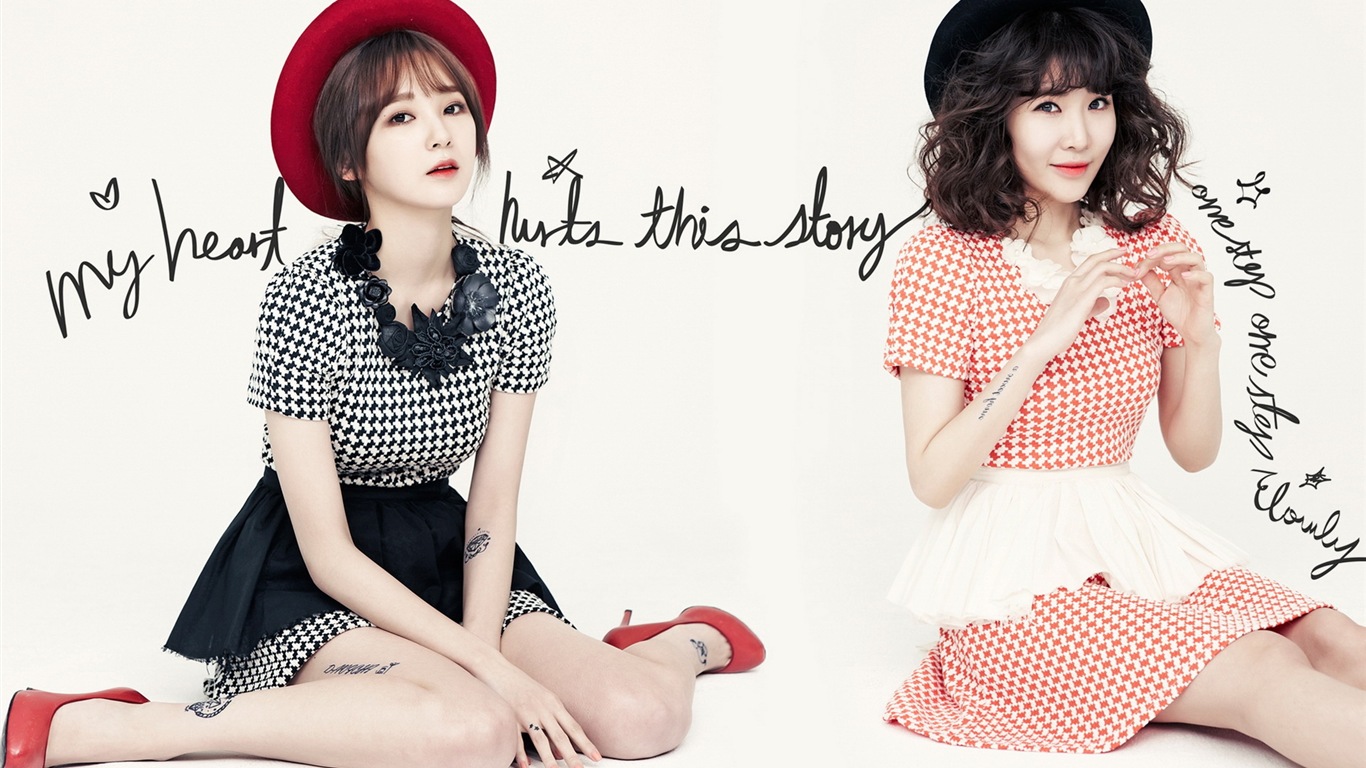 Davichi，韓國二人女子組合，高清壁紙 #2 - 1366x768