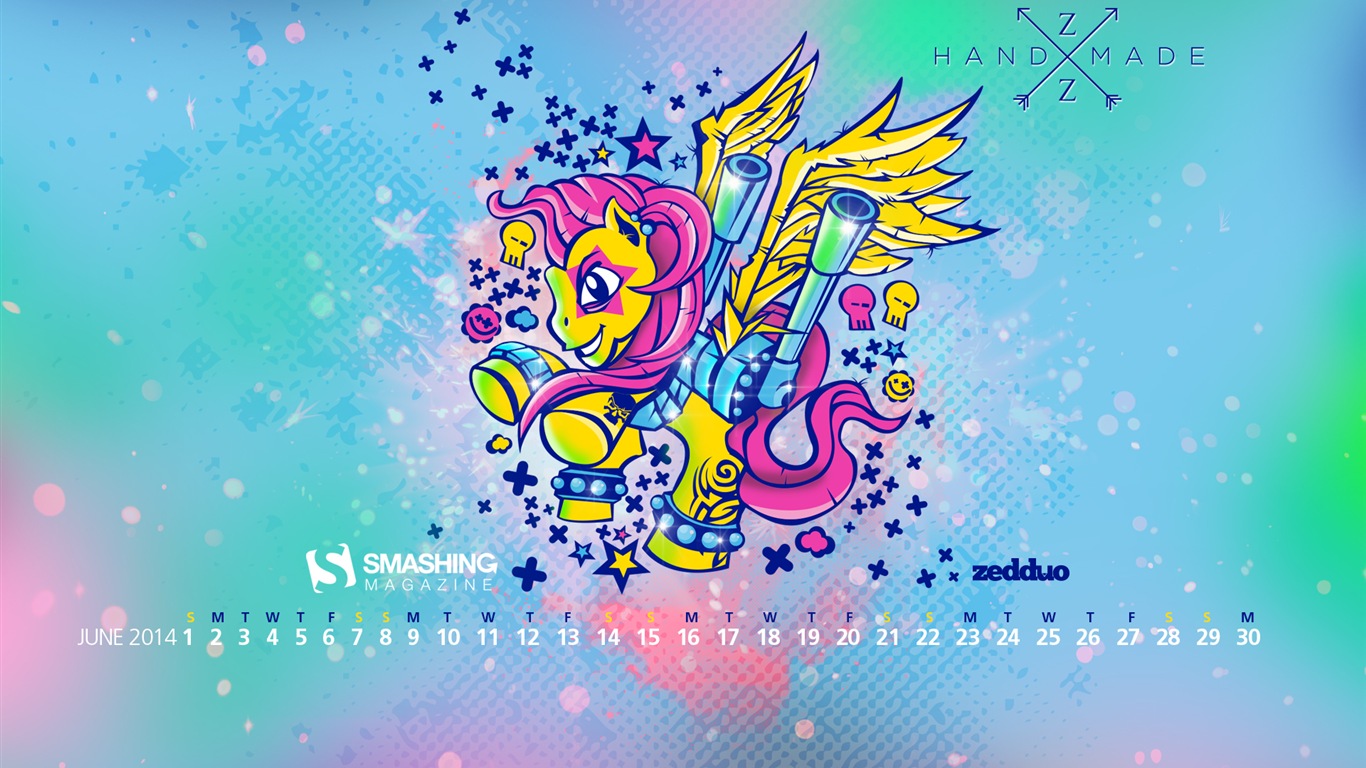 2014年6月 月曆壁紙(一) #20 - 1366x768
