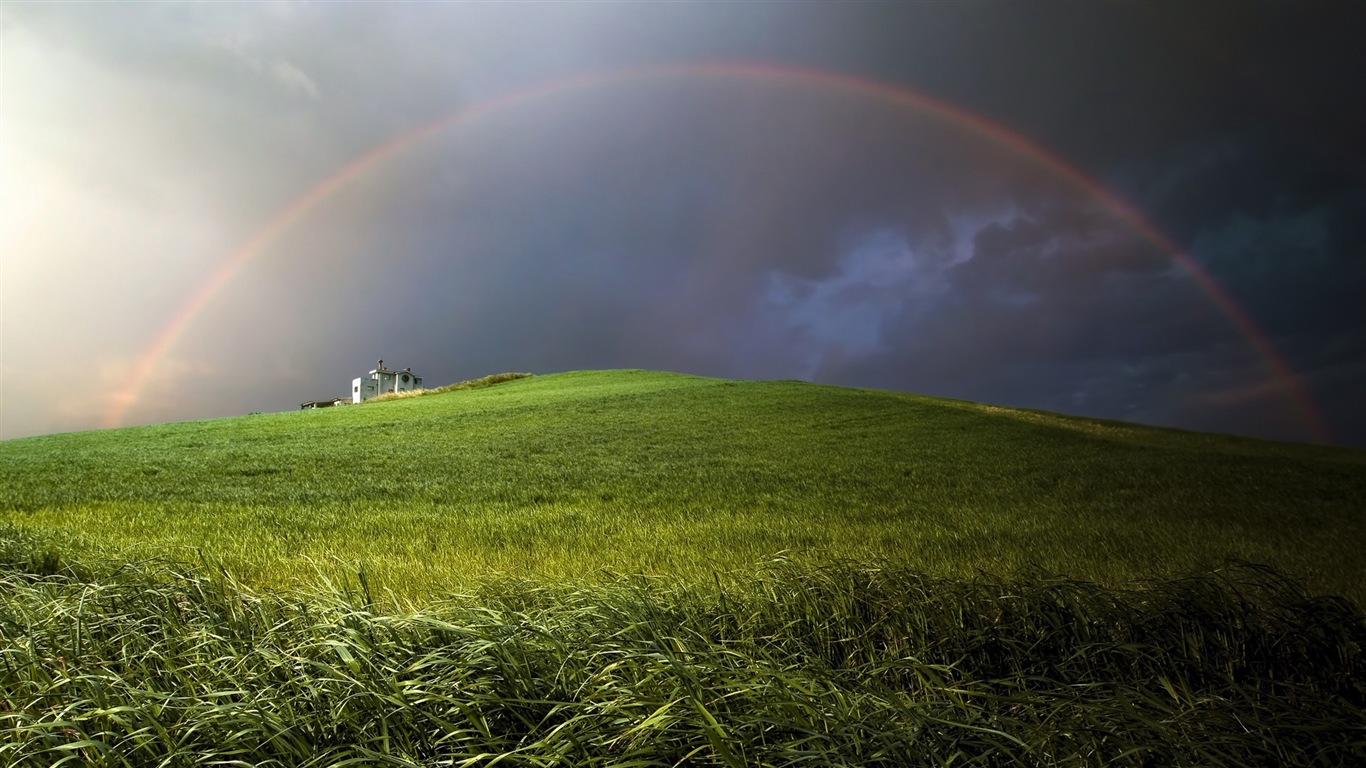 Schöner Regenbogen Landschaft HD Wallpaper #2 - 1366x768