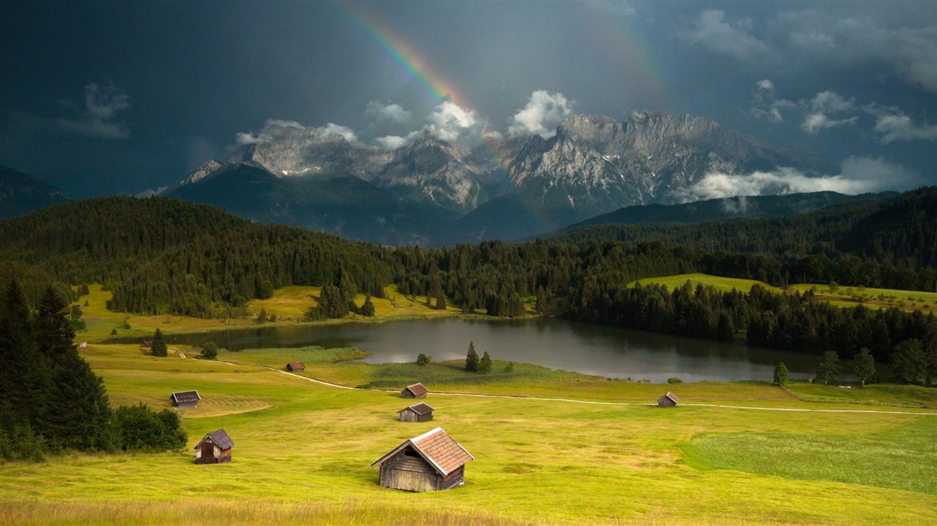 Schöner Regenbogen Landschaft HD Wallpaper #9 - 1366x768