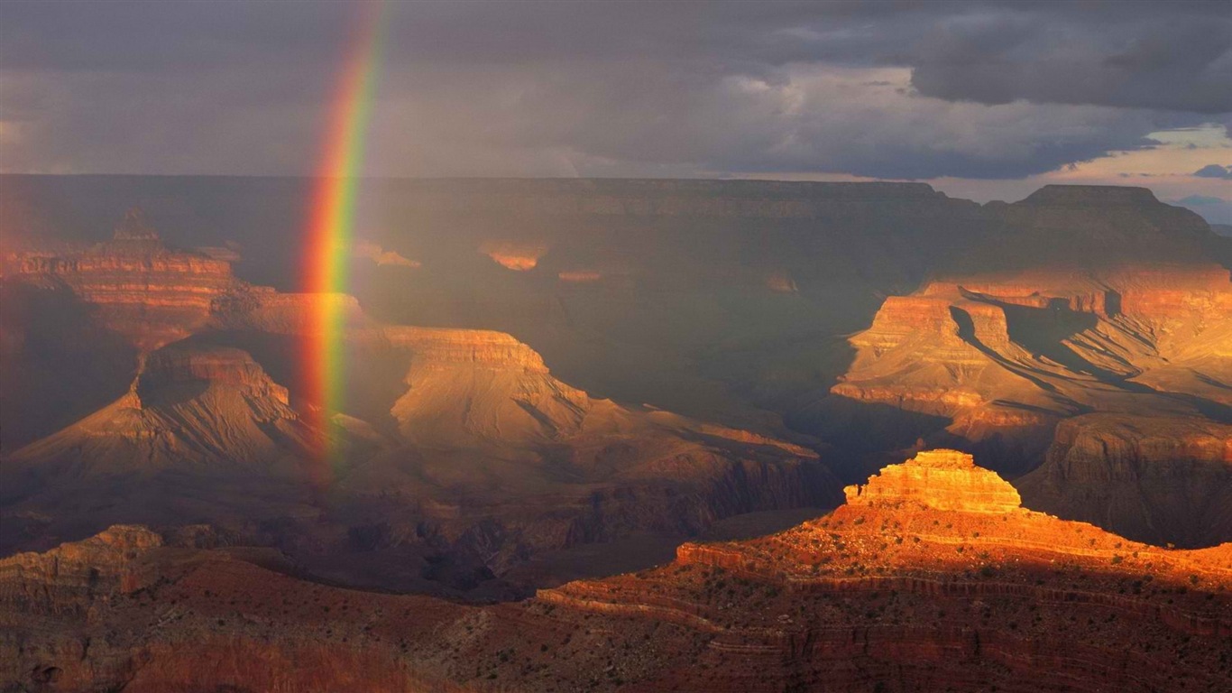 Schöner Regenbogen Landschaft HD Wallpaper #12 - 1366x768