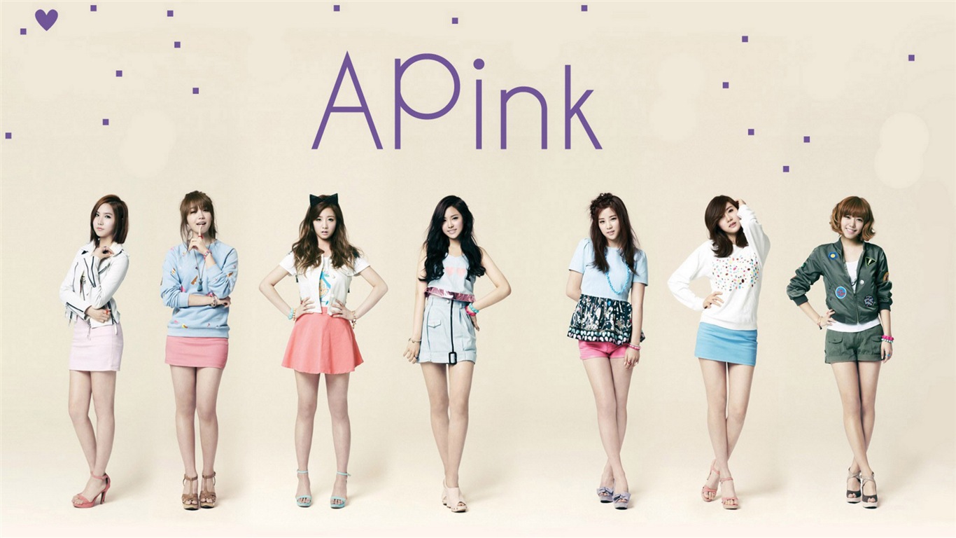 Korejský hudební dívčí skupina, růžové HD tapety na plochu #2 - 1366x768