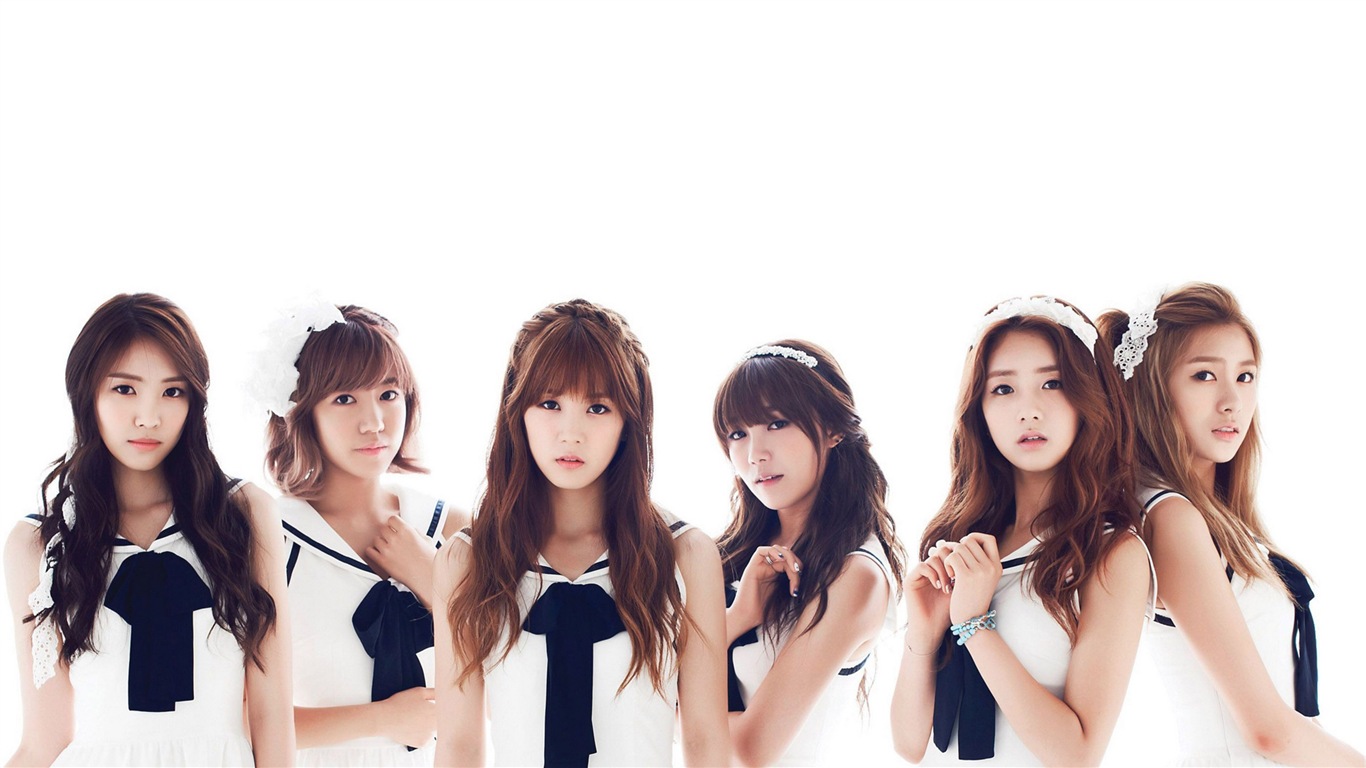 Groupe de musique de fille coréenne, A wallpapers HD rose #3 - 1366x768