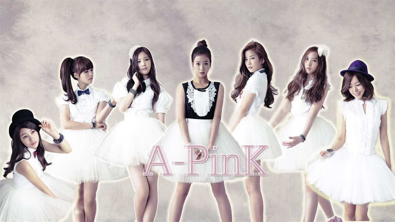 Korejský hudební dívčí skupina, růžové HD tapety na plochu #12 - 1366x768