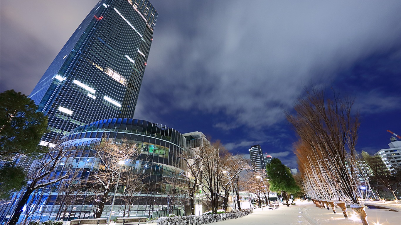 Město Japonska krásná krajina, Windows 8 téma Tapety na plochu #1 - 1366x768