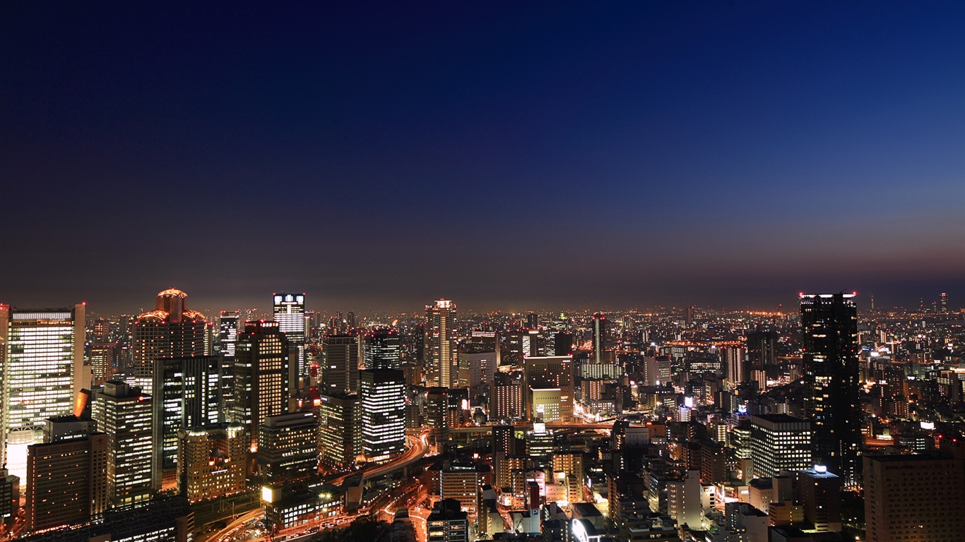 日本城市风景，Windows 8 主题壁纸9 - 1366x768